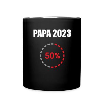 Papa 2023 Loading Fatherhood Becoming a Dad - Full Colour Mug - black - Front