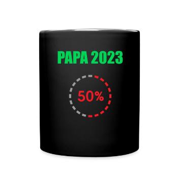 Papa 2023 Loading Fatherhood Becoming a Dad - Full Colour Mug - black - Front
