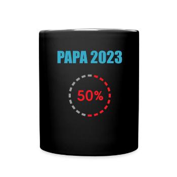 Papa 2023 Loading Fatherhood Becoming a Dad - Full Colour Mug - black - Front