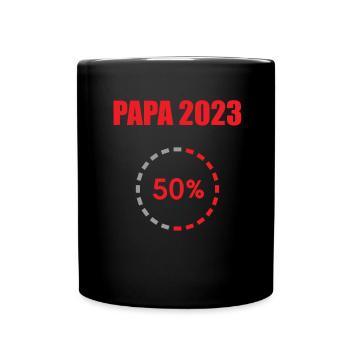 Papa 2023 Loading Fatherhood Becoming a Dad - Full Colour Mug - black - Front