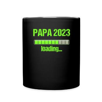 Papa 2023 Loading Fatherhood Becoming a Dad - Full Colour Mug - black - Front