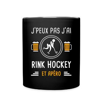 je peux pas j'ai rink hockey apéro cadeau - Mug uni - noir - Devant