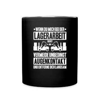 Fachkraft für Lagerlogistik Warehouse Worker Lager - Tasse einfarbig - Schwarz - Vorne