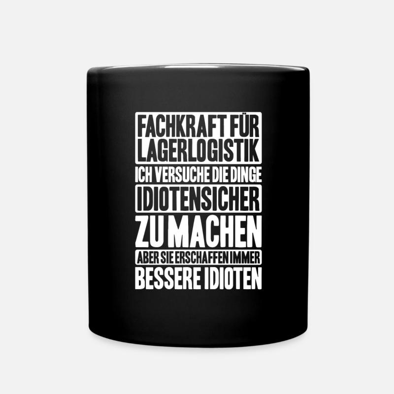 Fachkraft für Lagerlogistik Warehouse Worker Lager - Tasse einfarbig - Schwarz