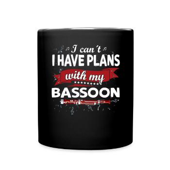Holzblasinstrument Musik Bassoonist - Tasse einfarbig - Schwarz - Vorne