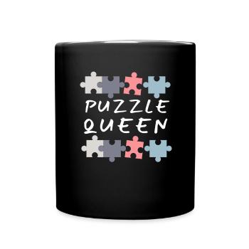 Puzzle Queen - Je passe devant mon heure de coucher - Mug uni - noir - Devant