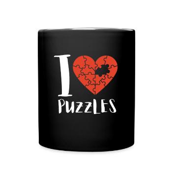 Puzzle Queen - Je passe devant mon heure de coucher - Mug uni - noir - Devant