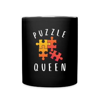 Puzzle Queen - Je passe devant mon heure de coucher - Mug uni - noir - Devant