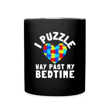 Puzzle Queen - Je passe devant mon heure de coucher - Mug uni - noir - Devant