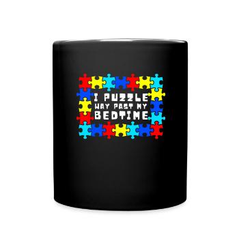 Puzzle Queen - Je passe devant mon heure de coucher - Mug uni - noir - Devant