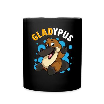 Schnabeltier Humor Gladypus Froh, ein süßes Schnabeltier zu sein - Tasse einfarbig - Schwarz - Vorne