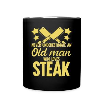 Griller Griller Viande Boucher Steak - Mug uni - noir - Devant