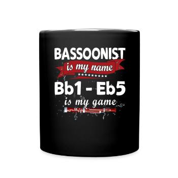 Instrument à vent Musique Bassoniste - Mug uni - noir - Devant