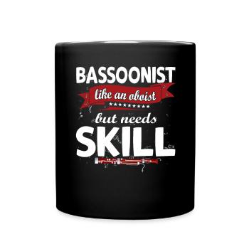 Holzblasinstrument Musik Bassoonist - Tasse einfarbig - Schwarz - Vorne