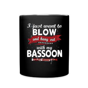 Holzblasinstrument Musik Bassoonist - Tasse einfarbig - Schwarz - Vorne