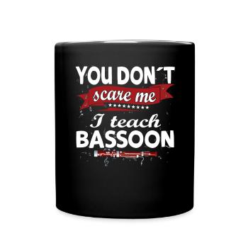 Holzblasinstrument Musik Bassoonist - Tasse einfarbig - Schwarz - Vorne