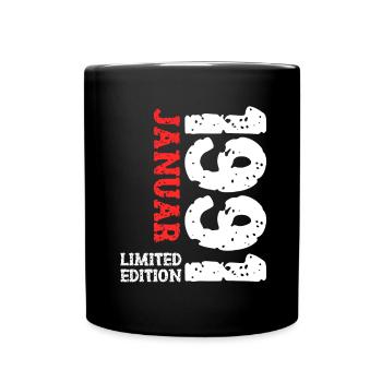 1991 janvier édition limitée déco tenue d’anniversaire - Mug uni - noir - Devant