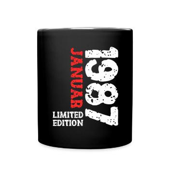 1987 janvier édition limitée déco tenue d’anniversaire - Mug uni - noir - Devant