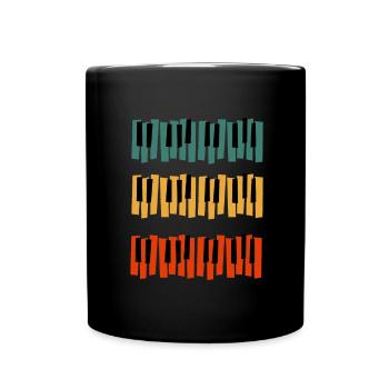 Sync Licensing Music Baby Grand Piano - Full Colour Mug - black - Front