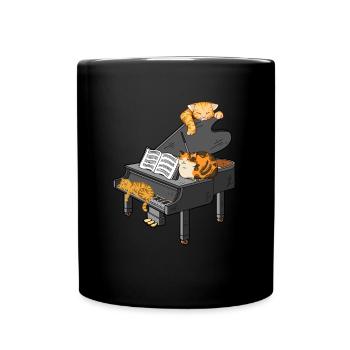 Sync Licensing Music Baby Grand Piano - Full Colour Mug - black - Front