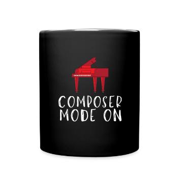 Sync Licensing Music Baby Grand Piano - Full Colour Mug - black - Front