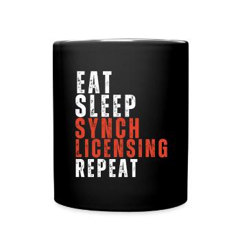 Sync Licensing Music Baby Grand Piano - Full Colour Mug - black - Front