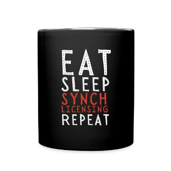 Sync Licensing Music Baby Grand Piano - Full Colour Mug - black - Front