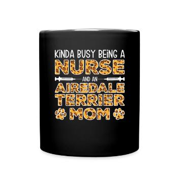 Mère Nourrice Chien - Airedale Terrier - Mug uni - noir - Devant