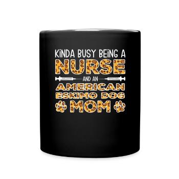 Sister Dog Mother - American Eskimo Dog - Full Colour Mug - black - Front