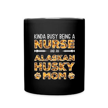 Mère de chien nourrice - Alaskan Husky - Mug uni - noir - Devant