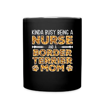 Infirmière Chien Mère - Border Terrier - Mug uni - noir - Devant