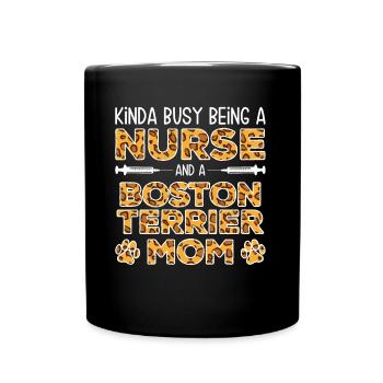 Sister Dog Mother - Boston Terrier - Full Colour Mug - black - Front