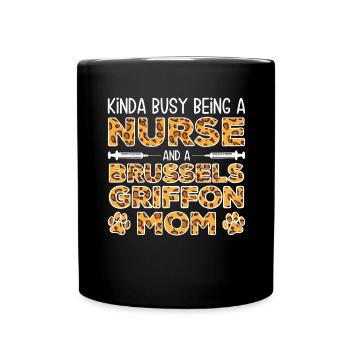 Sister dog mother - Brussels Griffon - Full Colour Mug - black - Front