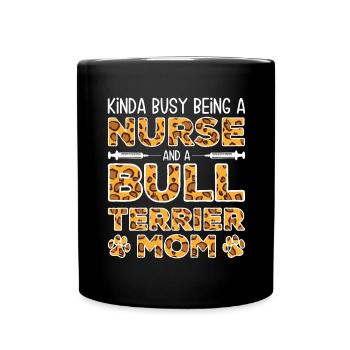 Sister Dog Mother - Bull Terrier - Full Colour Mug - black - Front