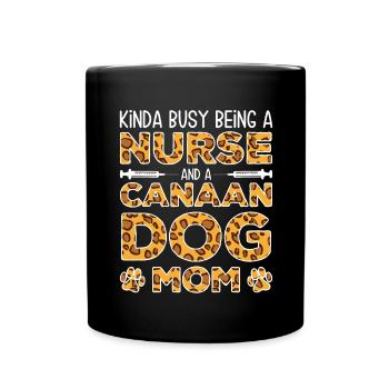 Infirmière Chien Mère - Canaan - Mug uni - noir - Devant