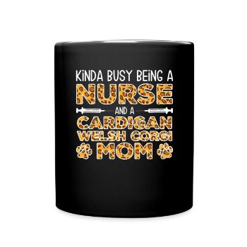 Sister Dog Mother - Cardigan Welsh Corgi - Full Colour Mug - black - Front