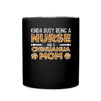 Nurse Dog Mother - Chihuahua - Full Colour Mug - black - Front