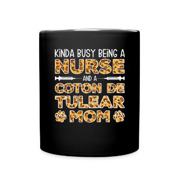 Infirmière Chien Mère - Coton De Tuléar - Mug uni - noir - Devant