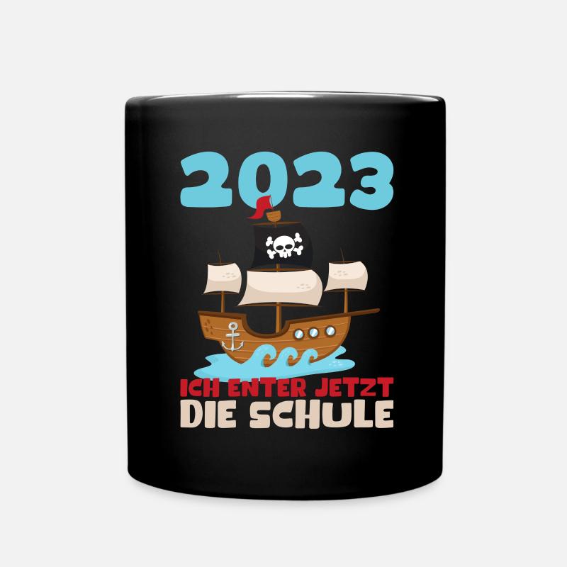 Schulkind 2023 Pirat Einschulung Erstklässler Kind - Tasse einfarbig - Schwarz