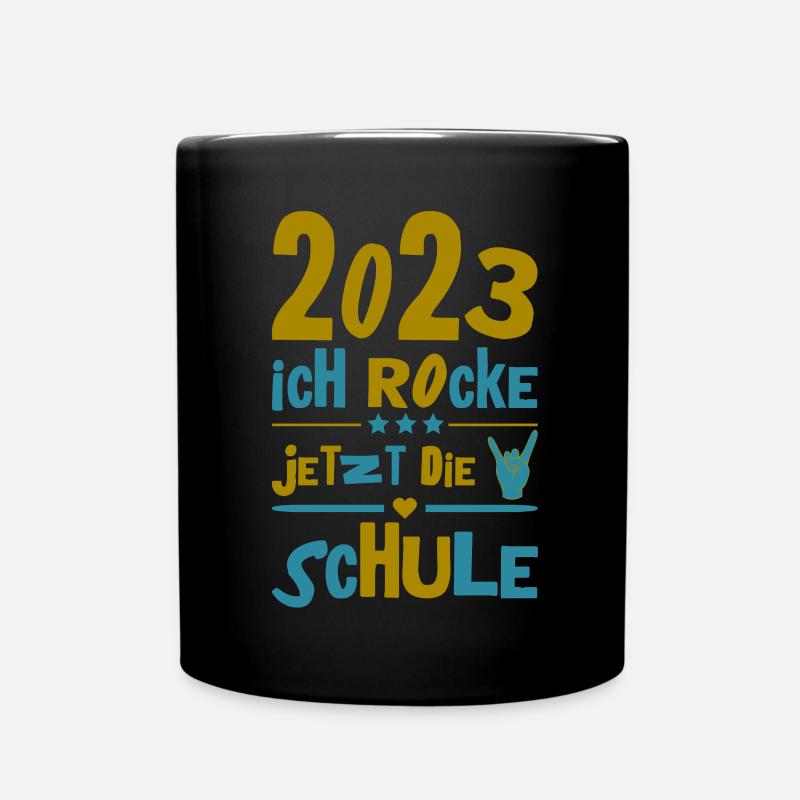 Schulkind 2023 Einschulung Erstklässler Geschenk - Tasse einfarbig - Schwarz