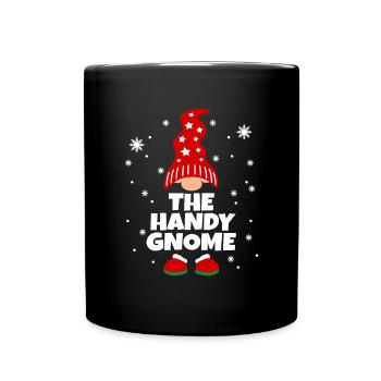 Lustige Handy Gnome Familie Matching Weihnachten - Tasse einfarbig - Schwarz - Vorne