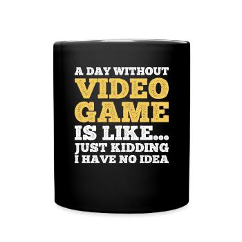 Une journée sans jeux vidéo drôle d’enfants Retro Gamer - Mug uni - noir - Devant