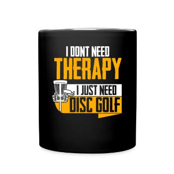 Disc golf Frisbee Therapy Discgolf - Full Colour Mug - black - Front