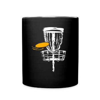 Disc golf Frisbee Target Basket Discgolf - Full Colour Mug - black - Front