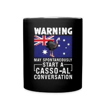 Casoars Retro Cassowary Bird Vintage - Mug uni - noir - Devant