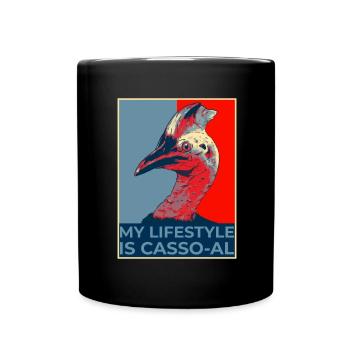 Retro Kasuar Vogel Vintage Kasuare - Tasse einfarbig - Schwarz - Vorne
