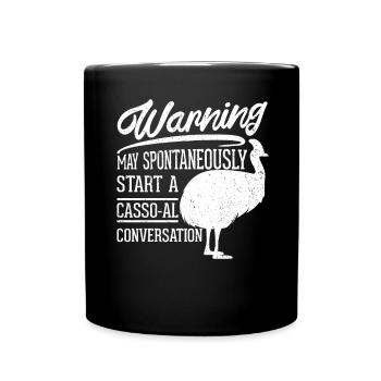 Retro Kasuar Vogel Vintage Kasuare - Tasse einfarbig - Schwarz - Vorne