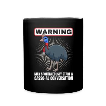 Retro Kasuar Vogel Vintage Kasuare - Tasse einfarbig - Schwarz - Vorne