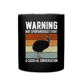 Casoars Retro Cassowary Bird Vintage - Mug uni - noir - Devant