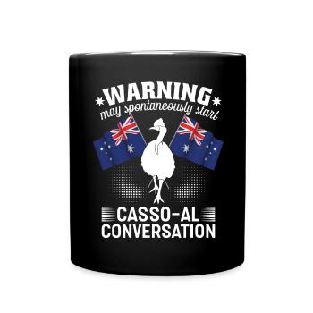 Casoars Retro Cassowary Bird Vintage - Mug uni - noir - Devant